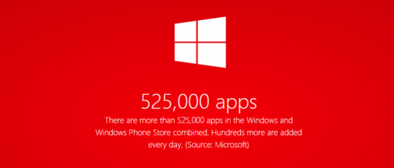 Microsoft Celebrates Over 525K Apps On Windows and Windows Phone Store