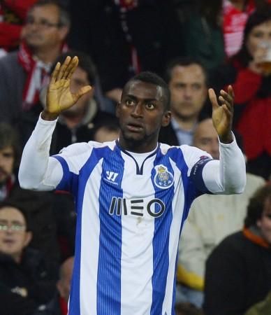 Porto's Jackson Martinez celebrates a goal during their Champions League Group H soccer match against Athletic Bilbao at San Mames stadium in Bilbao November 5, 2014. Jackson Martinez