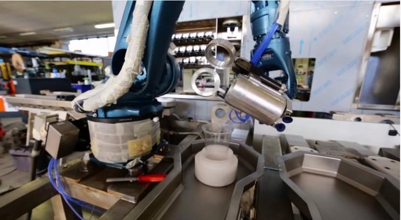 Robot bartender mixing cocktails in luxury cruise robot bartenders in luxury cruise