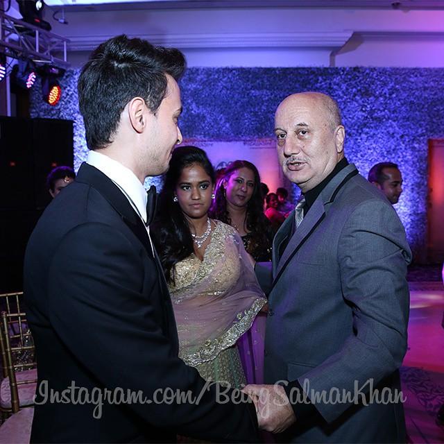 Anupam Kher at Arpita Khan's Wedding Reception