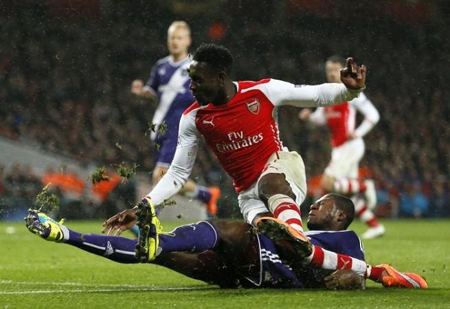 Arsenal striker Danny Welbeck will want to fire against his former club Manchester United Danny Welbeck Arsenal Anderlecht Chancel Mbemba