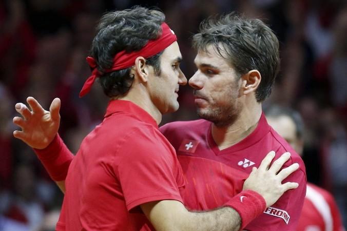 Roger Federer and Stanislas Wawrinka cruised to a doubles victory Stanislas Wawrinka Roger Federer Switzerland