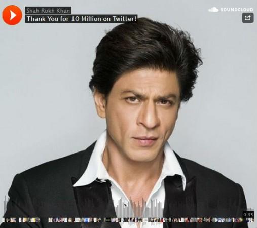 Shah Rukh Khan Thanks 10 Million Followers on Twitter; Promises to Start Voice Blog Soon Shah Rukh Khan Thanks 10 Million Followers on Twitter; Promises to Start Voice Blog Soon