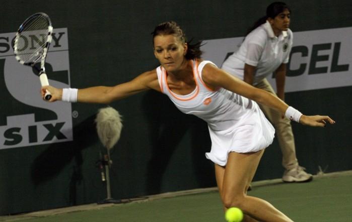 Agnieszka Radwanska helped the Pune Marathas to victory over the Hyderabad Aces Agnieszka Radwanska Pune Marathas