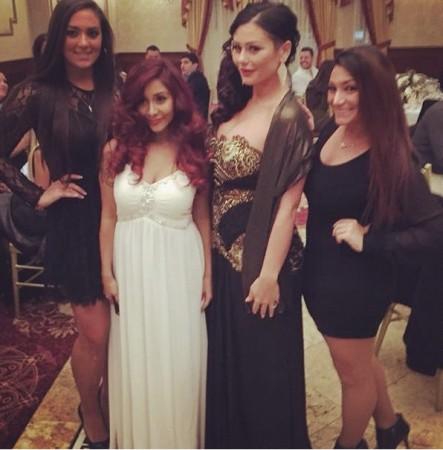 Polizzi posted the picture of the ladies of the 'Jersey Shore' with the caption: Ladies of Jersey Shore
