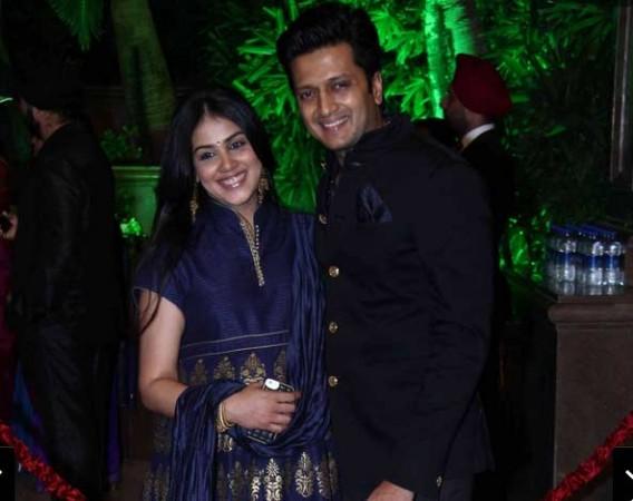Genelia-Riteish Deshmukh spotted recently at Arpita Khan's wedding. Genelia-Riteish Deshmukh Turn Parents