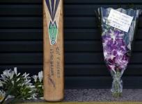 Phil Hughes Cricket Bat Flowers Tribute SCG