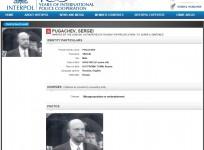 Sergei Pugachev on Interpol's Wanted List