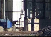 An ISIS fighter crossing into Kobane from Turkey.