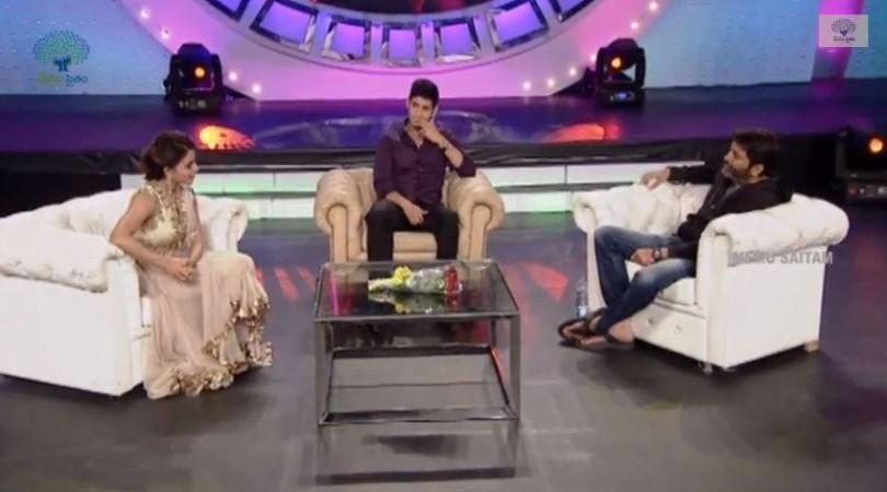 Mahesh Babu, Samantha and Trivikram Srinivas' chat show at Memu Saitam event Mahesh Babu, Samantha and Trivikram Srinivas' chat show at Memu Saitam event