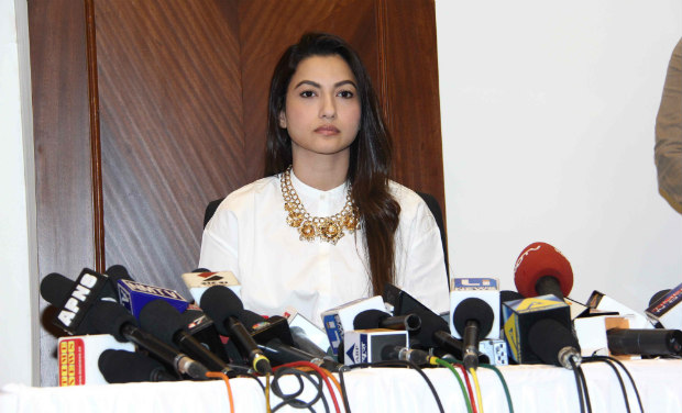 Gauahar Khan during press meet Gauahar Khan during press meet