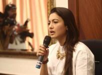 Gauahar Khan during press meet