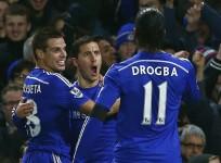 Cesar Azpilicueta Eden Hazard Didier Drogba Chelsea