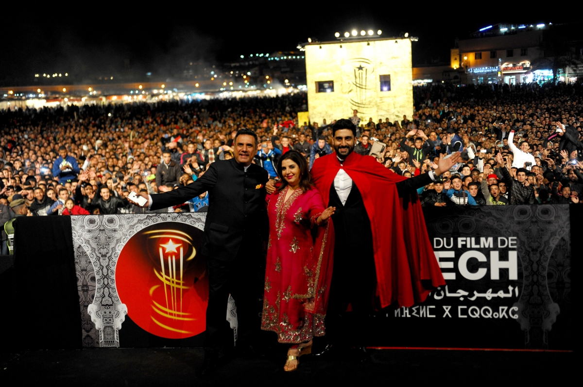 Farah Khan, Abhishek Bachchan and Boman Irani presented 'Happy New Year' at the 14th Marrakech International Film Festival