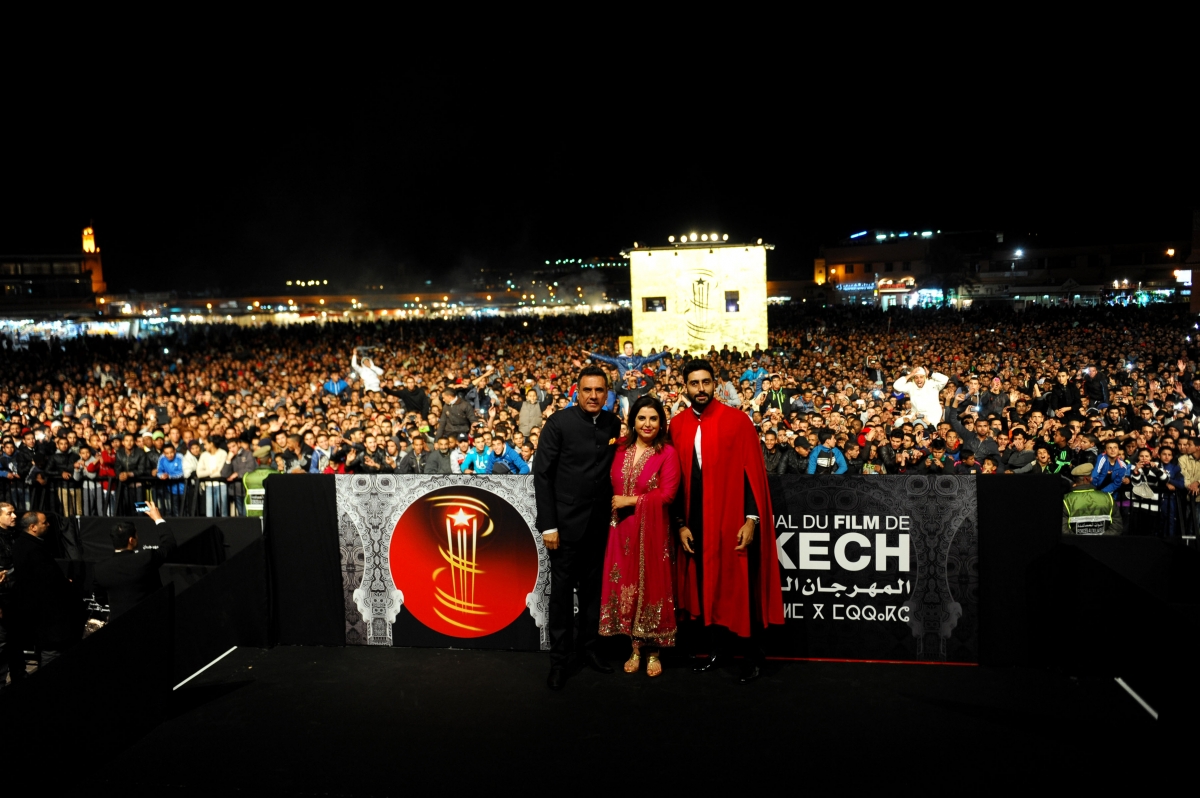 Farah Khan, Abhishek Bachchan and Boman Irani presented 'Happy New Year' at the 14th Marrakech International Film Festival
