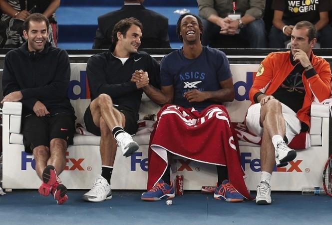 Pete Sampras Roger Federer Gael Monfils Cedric Pioline Indian Aces