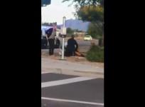 A disturbing footage has emerged showing a 15-year-old girl being punched and put on hold by a police officer.