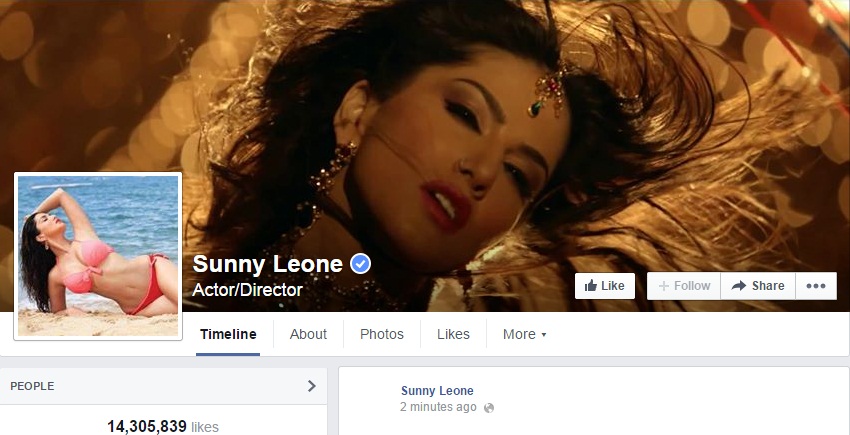 Sunny Leone Facebook