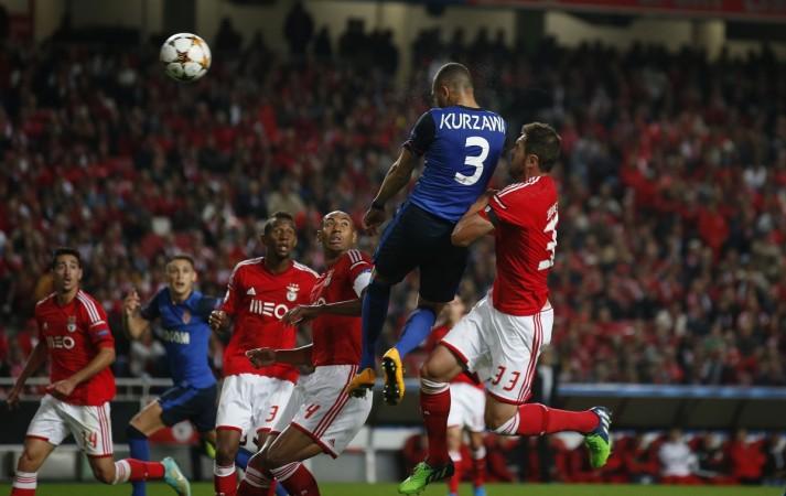 Layvin Kurzawa in action for Monaco in the Champions League against Benfica. Layvin Kurzawa