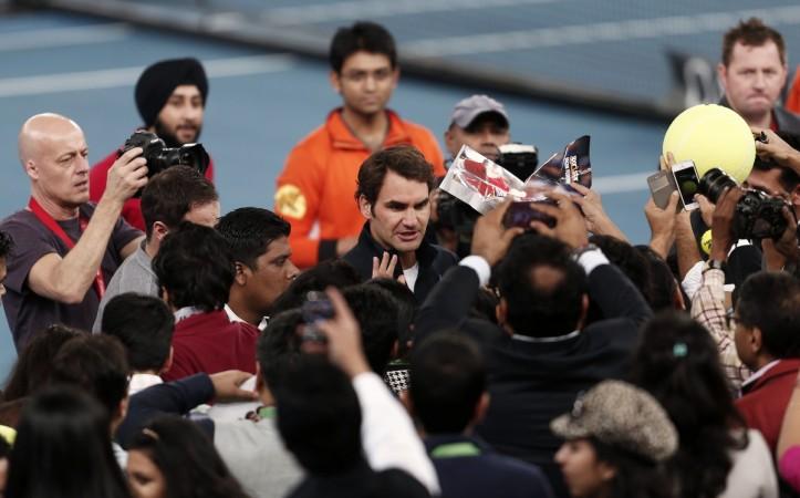 Federer found immense support from the Indian crowd. Roger Federer, IPTL