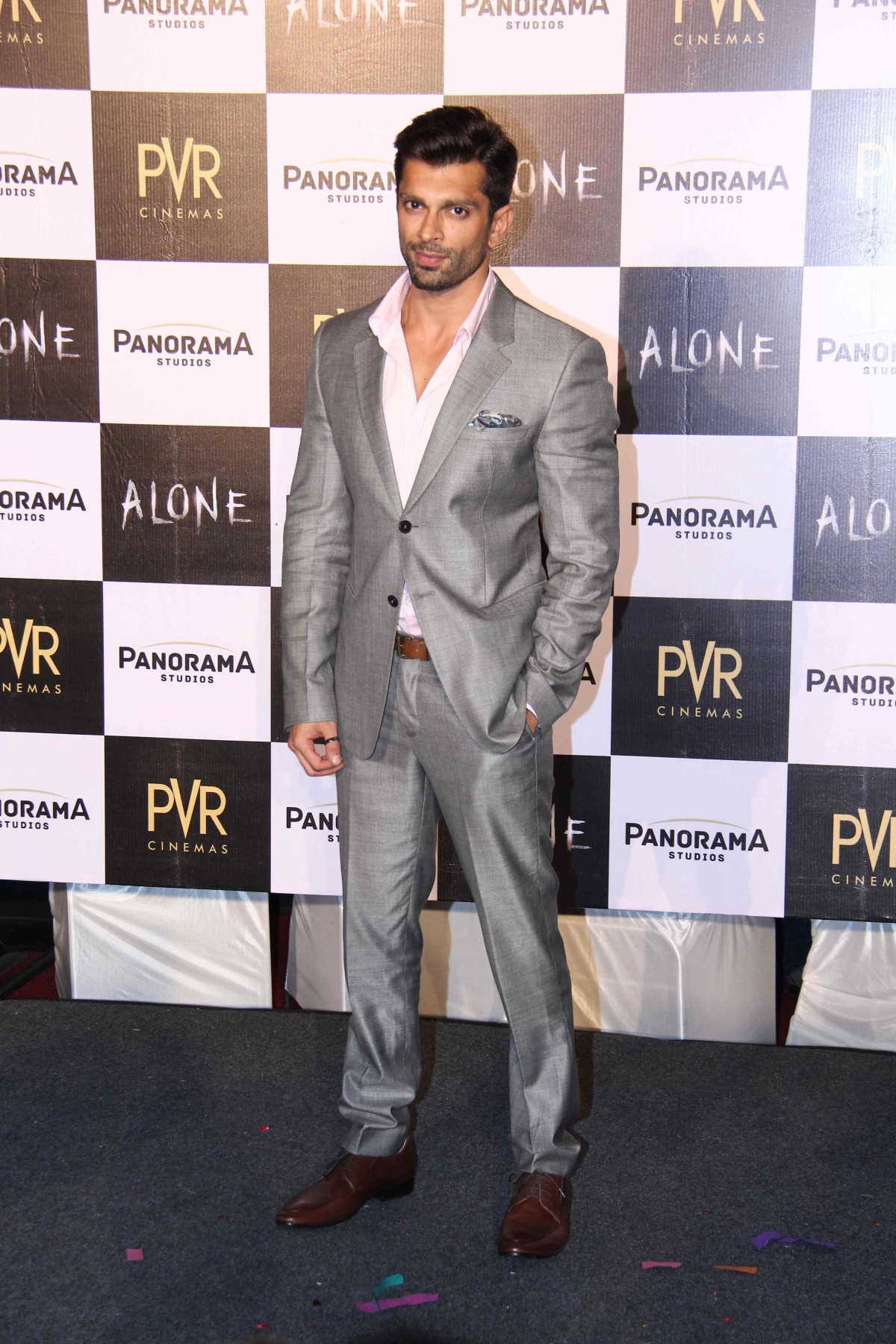 Karan Singh Grover at Trailer Launch of 'ALONE' Bipasha Basu, Karan Singh Grover at Trailer Launch of 'ALONE'