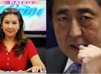 Japanese Prime Minister Shinzo Abe declared Filipino broadcast journalist Korina Sanchez Persona Non Grata following her remarks on super typhoon Ruby is a hoax.