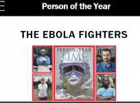 Ebola Caregivers have been listed for the TIME's Person of the Year 2014.