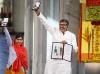 Nobel Peace Prize laureates Malala Yousafzai and Kailash Satyarthi