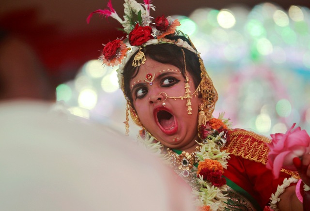 Festival girl yawning