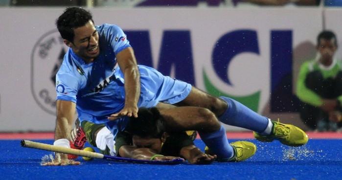 The India vs Pakistan contest was typically fiery India Pakistan Champions Trophy 2014 Hockey