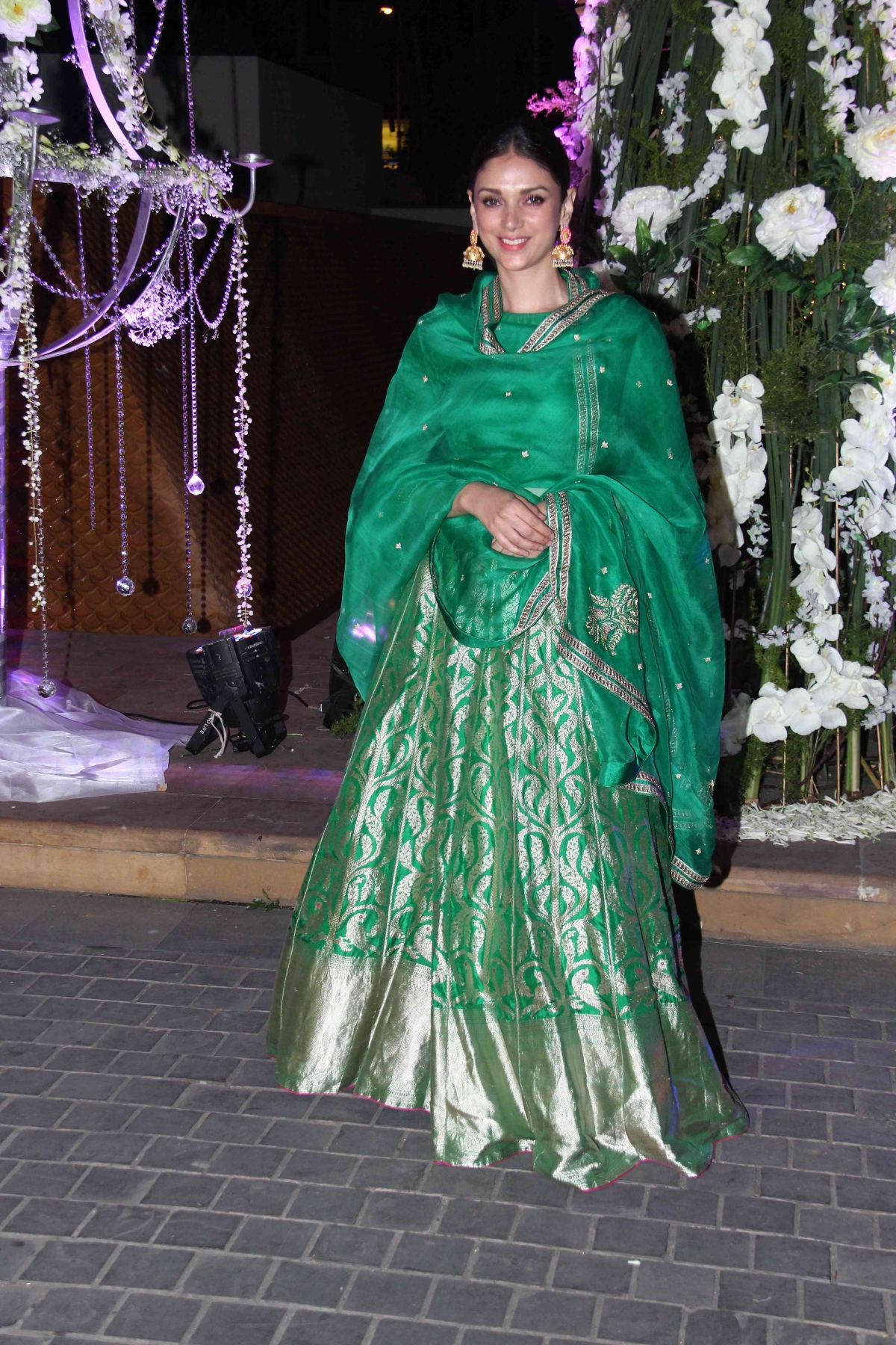 Aditi Rao Hayadri Stars Shine at Designer Manish Malhotra's niece Sangeet Ceremony