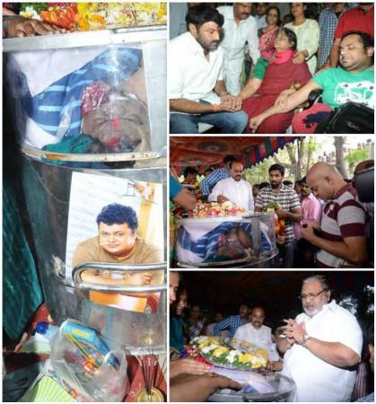 Chakri's Cremation Held at Panjagutta: Balakrishna, SPB, Baba Sehgal and other Pay Homage Chakri's Cremation Held at Panjagutta: Balakrishna, SPB, Baba Sehgal and other Pay Homage