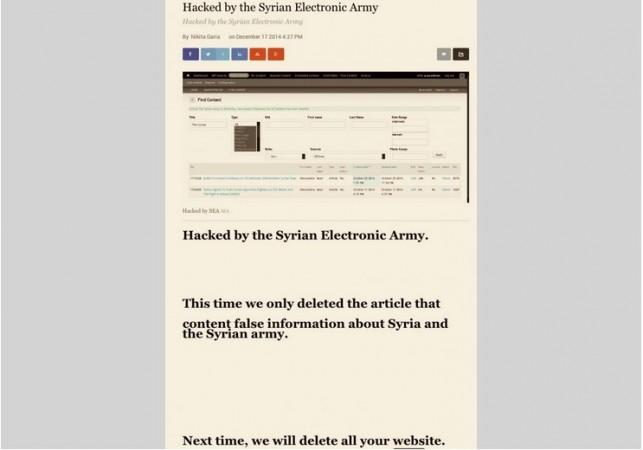Syrian Electronic Army Hacks IBT