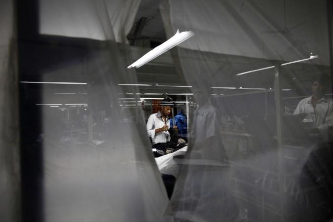 Employees working in a garment factory in Tirupur, Tamil Nadu. Inquiries are pouring in from knitwear importers of the US amid tariff war uncertainties with China. GST