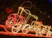 An illuminated Christmas train is pictured in a garden of a house decorated for Christmas in Hamburg-Heimfeld, December 11, 2014