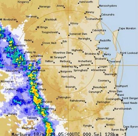 The weather bureau has warned of a severe thunderstorm that could bring damaging winds and very heavy rains across the area.