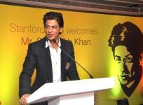 Shah Rukh Khan speaking with Stanford University students