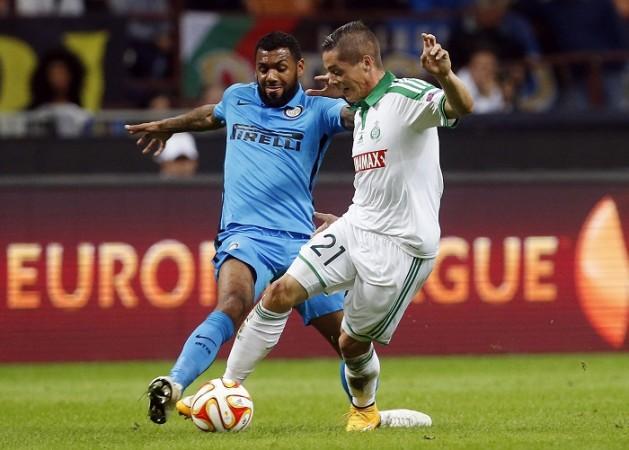 Arsenal are reportedly back in the hunt for Inter Milan midfielder Yann M'Vila (L) Yann M'Vila Inter Milan Romain Hamouma St Etienne