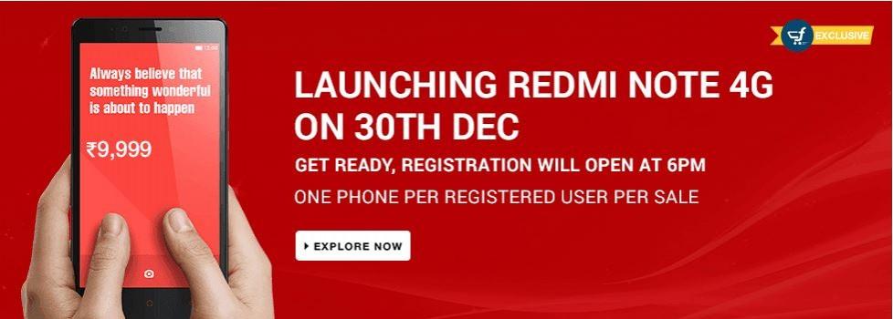 Xiaomi Redmi Note 4G to go on Sale in India Next Week on Flipkart Xiaomi Redmi Note 4G to go on Sale in India Next Week on Flipkart