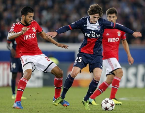 PSG are keen to send Adrien Rabiot (centre) on a short-term loan in January so that he gets exposed to more first team football Adrien Rabiot