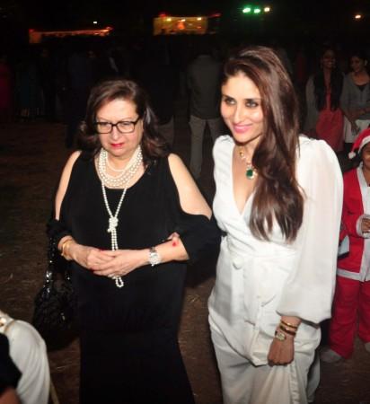 Kareena Kapoor Khan with mother Babita Kareena Kapoor Khan, Genelia D'Souza, Riteish Deshmukh Attends Christmas Midnight Mass