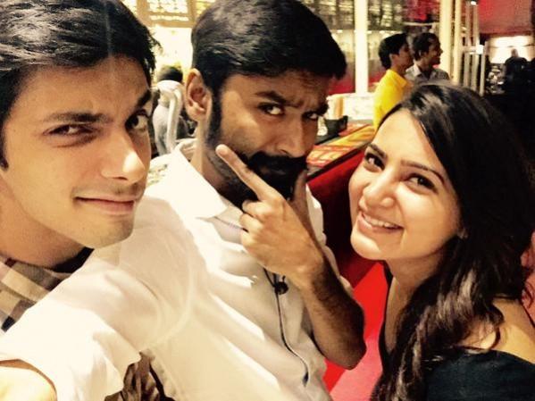 Anirudh Ravichander, Dhanush and Samantha Ruth Prabhu Dhanush