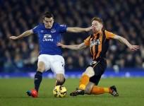 Seamus Coleman Everton Hull City Stephen Quinn