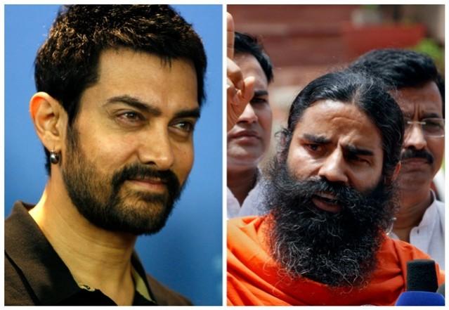 Aamir Khan and Baba Ramdev Aamir Khan and Baba Ramdev