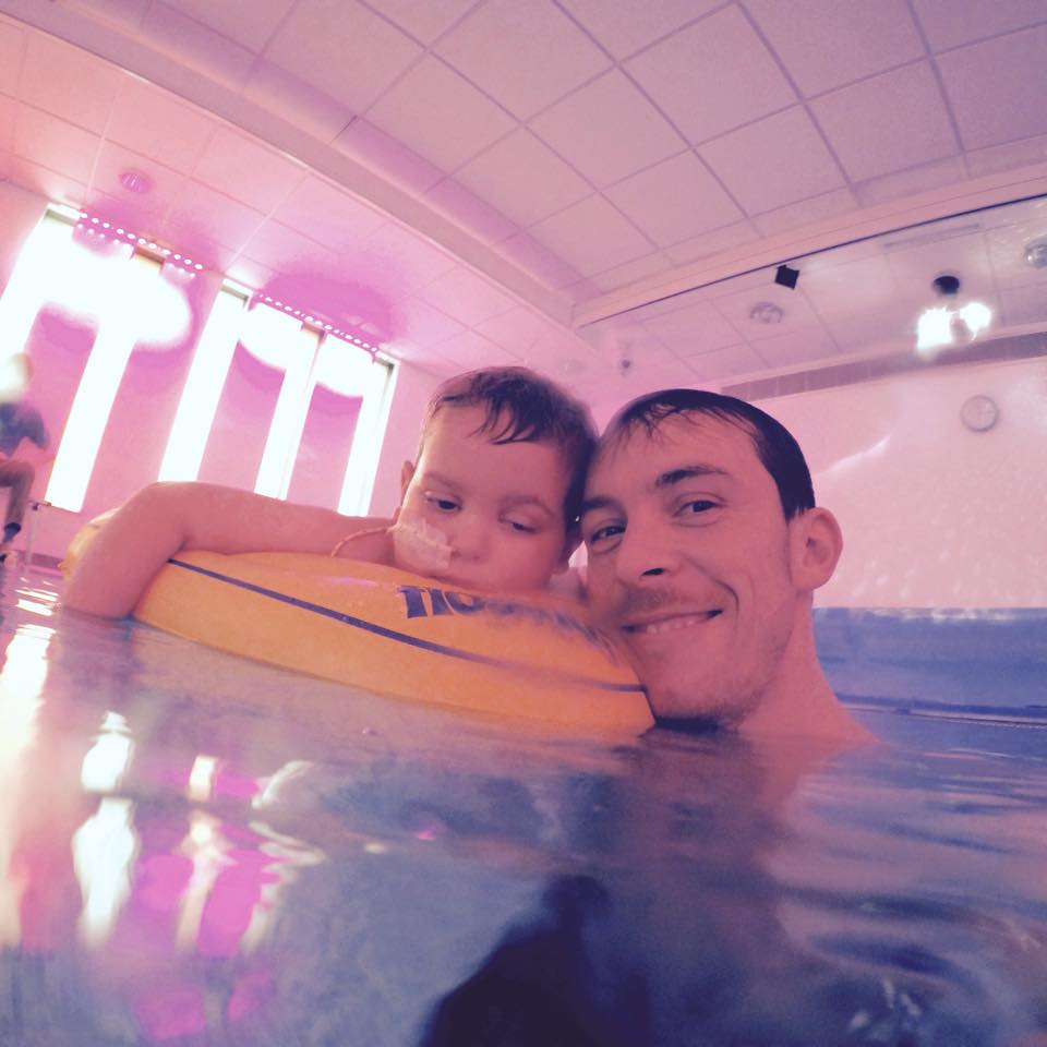 Jayden Wilson and his dad