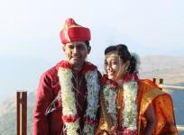 Caption: Adventurous couple ties the knot atop Maharashtra's tallest peak