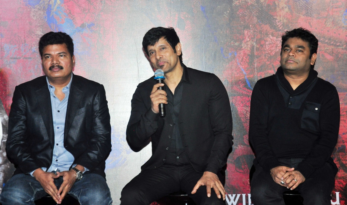 Vikram, A.R. Rahman Attends Tamil Film 'I' Trailer Launch Event