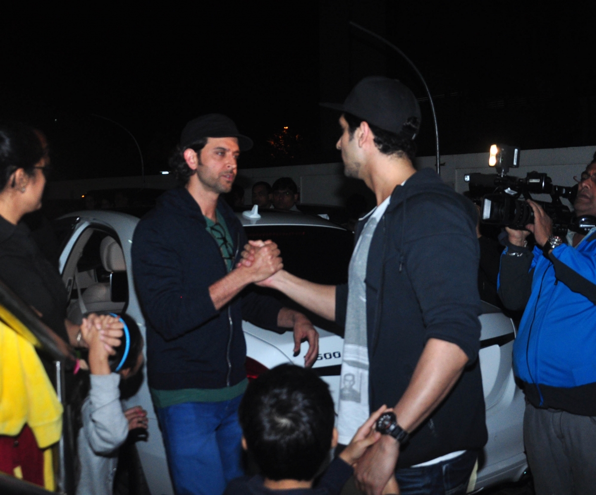 Hrithik Roshan with Ex-wife's Brother Zayed Khan and Kids Spotted At Mumbai PVR