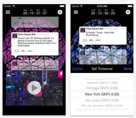 New Year Eve 2015 Ball Drop Apple iTunes app (screen shot) New Year Eve 2015 Ball Drop Apple iTunes app