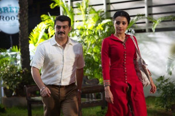 A movie still from Ajith's 'Yennai Arindhaal'